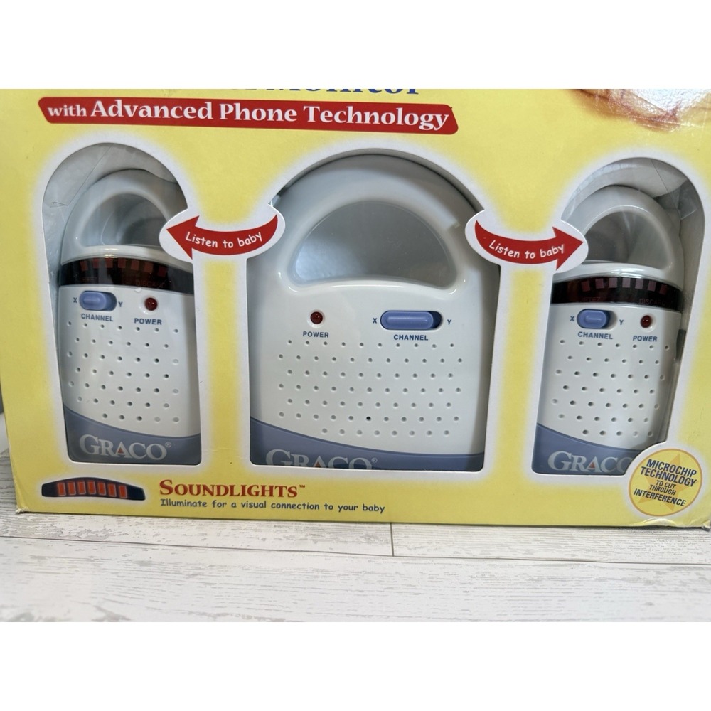 2002 Graco Ultra Clear 2 Channel Baby Monitor w Advanced Phone Tech New In Box - Picture 5 of 16